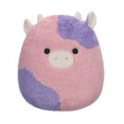 Squishmallows, Fuzzamallows, Patty, Pink and Purple Cow, fioletowo-różowa krowa, maskotka, 30 cm