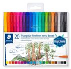 Staedtler, Broadliner Triplus, Pisak, 0,8 mm, 20 kolorów