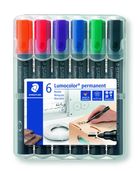 Staedtler, marker, Lumocolor, okrągły, w etui, 6 kolorów