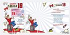 Stamp, Party, karnet naklejany B6 + koperta, Urodziny 18