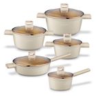 Starke Pro, Starlet Beige, zestaw: garnki z pokrywką + patelnia, 10 elementów