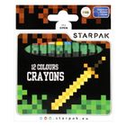 Starpak, Pixel Game, kredki woskowe, 12 kolorów