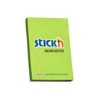 Stick'n, notes samoprzylepny, kostka, zielony neon, 100 kartek, 51-76 mm