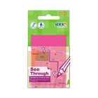 Stick’n, notes samoprzylepny, przezroczysty, róż, 50 kartek, 51-76mm