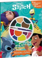 Stitch. Malowanka z farbami