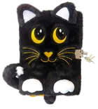 St.Majewski, Night Cat, pamiętnik 3D z kłódką, A5, włochacz, 96 kartek