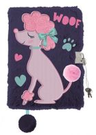 St.Majewski, pamiętnik 3D z kłódką, A5, włochacz, 96 kartek, Lady Poodle