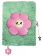 St.Majewski, pamiętnik 3D z kłódką, A5, włochacz, 96 kartek, Pink Flower