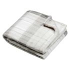 Stof, koc pluszowy scotland w kratę, 130-160 cm