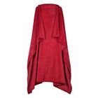 Stof, peleryna z czapką świętego mikołaja, pluszowy koc, 110-150 cm