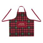 Stof, świąteczny fartuch kuchenny z kieszenią, 80-80 cm