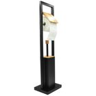 Stojak WC, szczotka do toalety uchwyt na papier, czarny