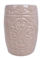 Stołek ceramiczny, beżowy, 32-32-46 cm