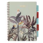 Strigo, Pads, kołozeszyt A4, 100 kartek, kratka, Afryka, Pastel, zielony, 1 szt.