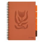 Strigo, Pads, kołozeszyt A4, 100 kartek, kratka, Floral, ceglany, 1 szt.