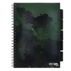 Strigo, Pads, kołozeszyt A4, 100 kartek, kratka, Fusion, ciemnozielony, 1 szt.