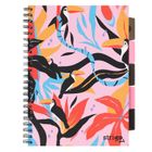 Strigo, Pads, kołozeszyt A4, 100 kartek, kratka, Jungla, różowy, 1 szt.