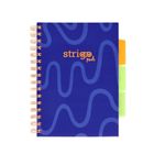 Strigo, Pads, kołozeszyt A5, 100 kartek, linia, Neon, granatowy, 1 szt.