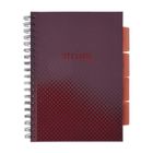 Strigo, Pads, kołozeszyt B5, 100 kartek, kratka, Basic, bordowy, 1 szt.