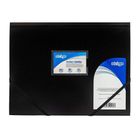 Strigo, teczka z gumką PP, A4, czarna, 1 szt.