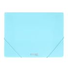 Strigo, teczka z gumką PP, A4, neon niebieski, 1 szt.