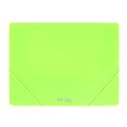 Strigo, teczka z gumką PP, A4, neon zielony, 1 szt.