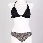 Strój kąpielowy dziewczęcy dwuczęściowy, czarny, Yoclub