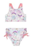 Strój kąpielowy dziewczęcy dwuczęściowy, mix, jednorożce, Up Baby