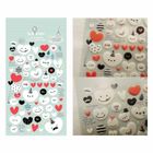 Suatelier, naklejki ozdobne, wypukłe Serca