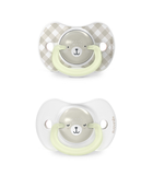 Suavinex, SX Pro, Wild & Free, smoczek fizjologiczny, beżowy, świecący, 6-18 m, 2 szt.