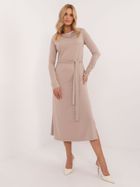 Sukienka damska, beżowa, Lakerta