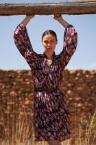 Sukienka damska, brązowa, Moodo