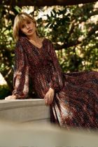 Sukienka damska, brązowa, Moodo