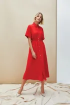 Sukienka damska, czerwona, Moodo