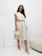 Sukienka damska, ecru, Italy Moda