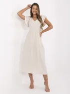 Sukienka damska, ecru, Italy Moda