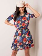 Sukienka damska, granatowa, Lakerta