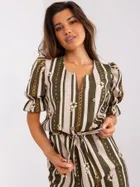 Sukienka damska, khaki, Lakerta