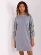 Sukienka damska, szara, Rue Paris