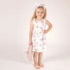 Sukienka dziewczęca na ramiączka, ecru, Nicol