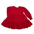 Sukienka dziewczęca z długim rękawem, bordowa, Nicol