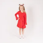 Sukienka dziewczęca z długim rękawem, czerwona, Nicol