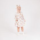 Sukienka dziewczęca z długim rękawem, ecru, Nicol