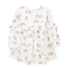 Sukienka dziewczęca z długim rękawem, ecru, Nicol