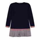 Sukienka dziewczęca z długim rękawem, granatowa, Marc O'Polo