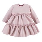 Sukienka dziewczęca z długim rękawem, różowa, Eevi