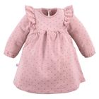 Sukienka dziewczęca z długim rękawem, różowa, Eevi