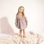 Sukienka dziewczęca z długim rękawem, szara, Nicol