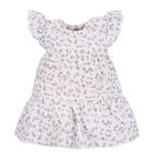 Sukienka dziewczęca z krótkim rękawem, biała, Eevi