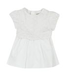 Sukienka dziewczęca z krótkim rękawem, biała, Kanz